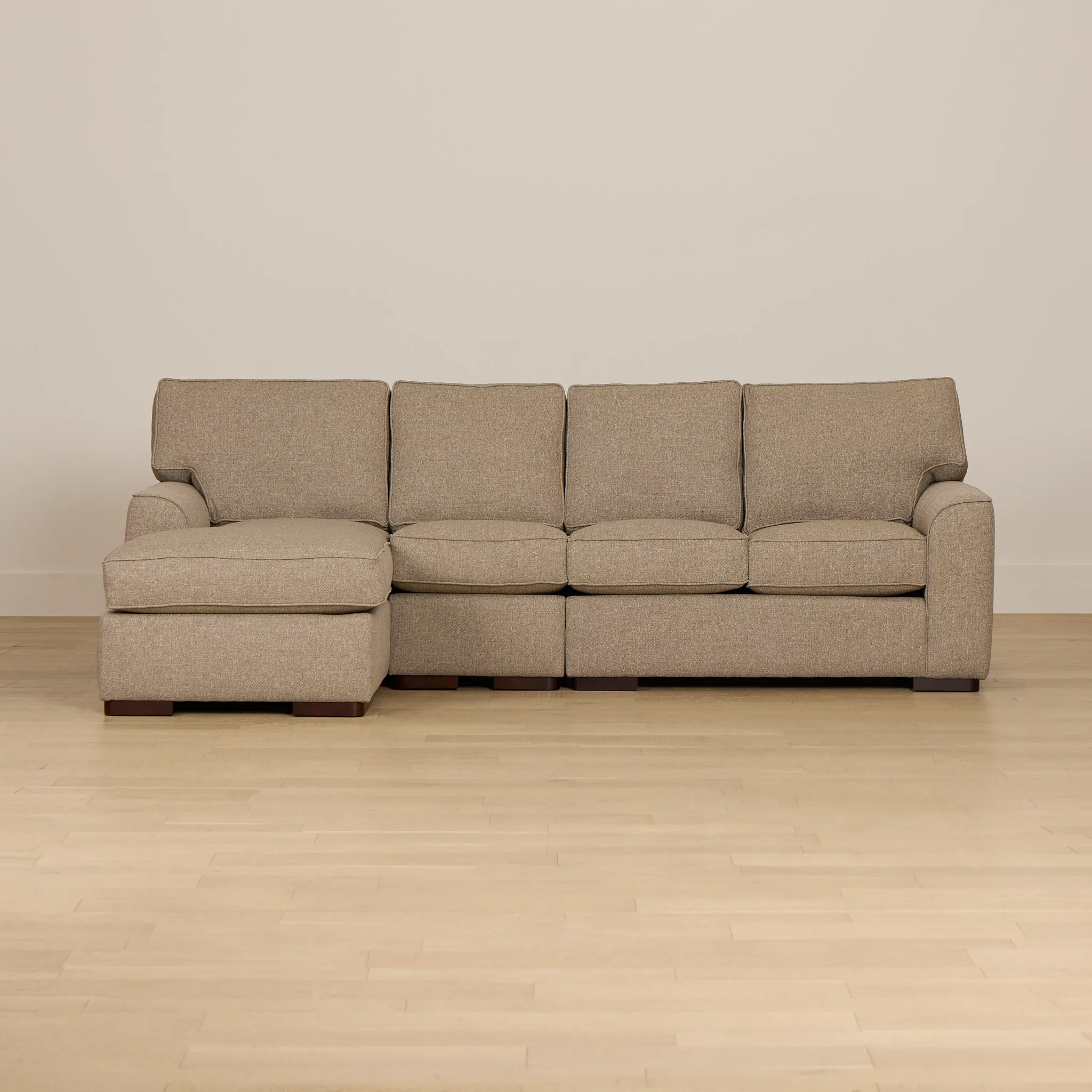 Sinclair Brown Fabric Small Left Chaise Sectional
