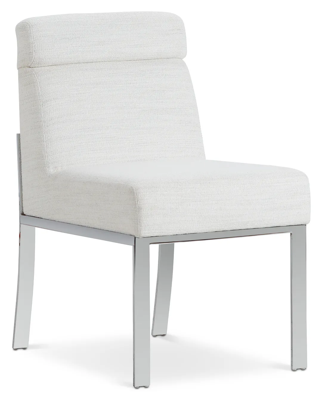 Ocean Drive White Metal Upholstered Side Chair