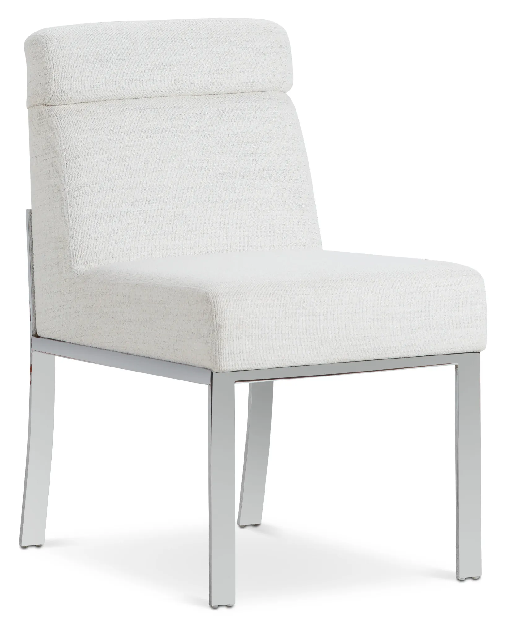 Ocean Drive White Metal Upholstered Side Chair