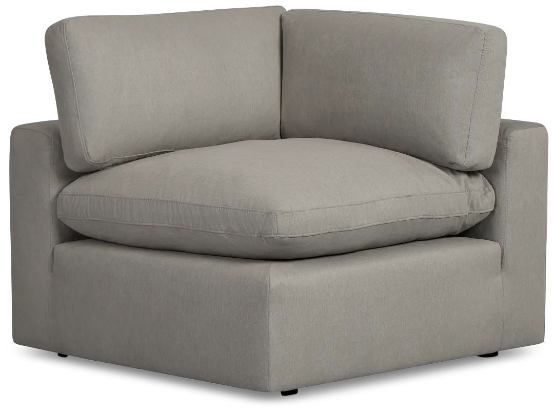 Grant Light Gray Fabric Corner Chair