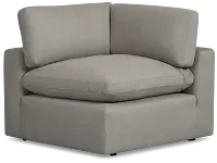 Grant Light Gray Fabric Corner Chair