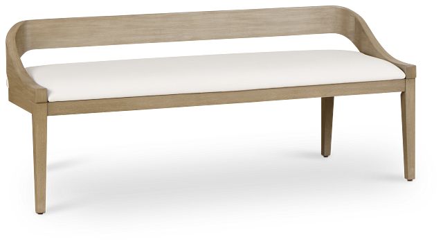 Soho Light Tone Upholstered Dining Bench
