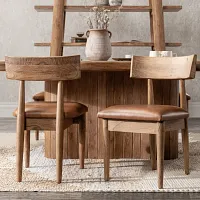 Maple Dark Tone Set Of 2 Upholstered Side Chair