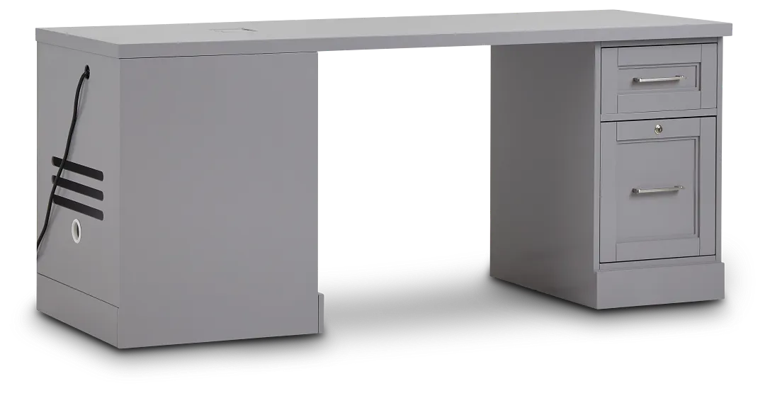 Newport Gray Peninsula Desk