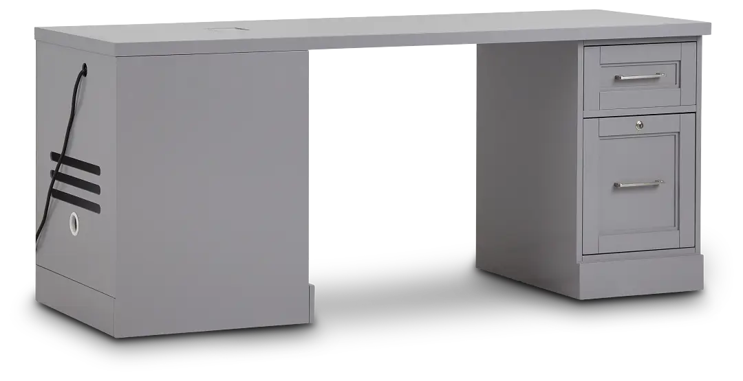 Newport Gray Peninsula Desk Newport Gray Peninsula Desk