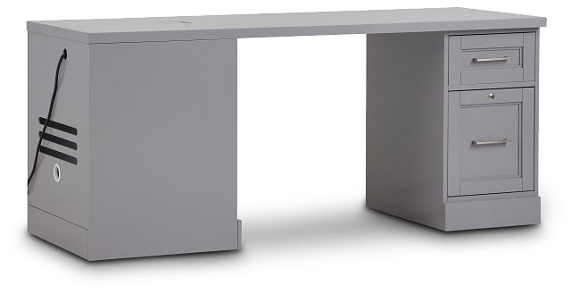 Newport Gray Peninsula Desk