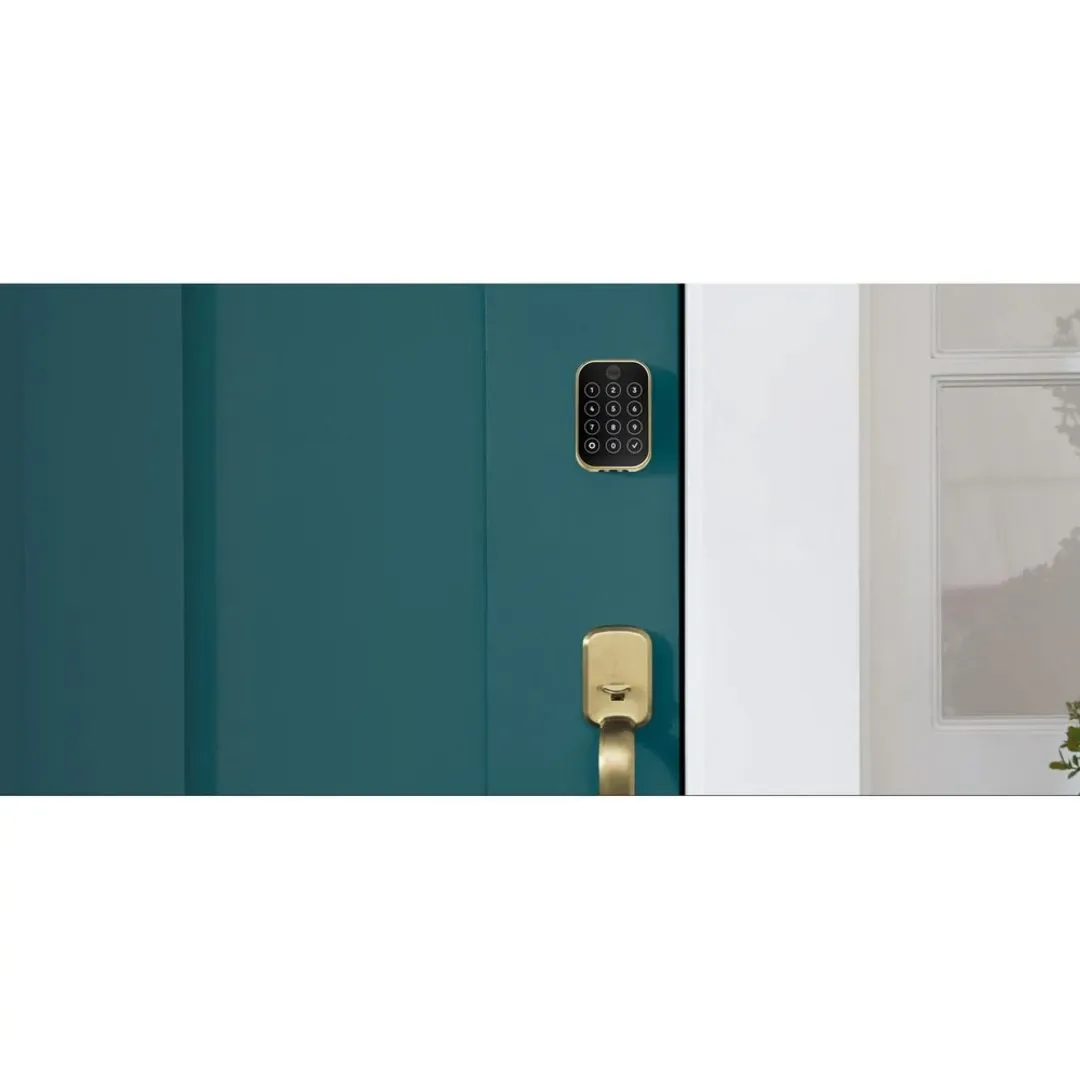 Yale Pro 2 Pushbutton Bluetooth Brass Key-free Touchscreen Door Lock