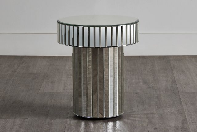 Katrin Glass Round End Table