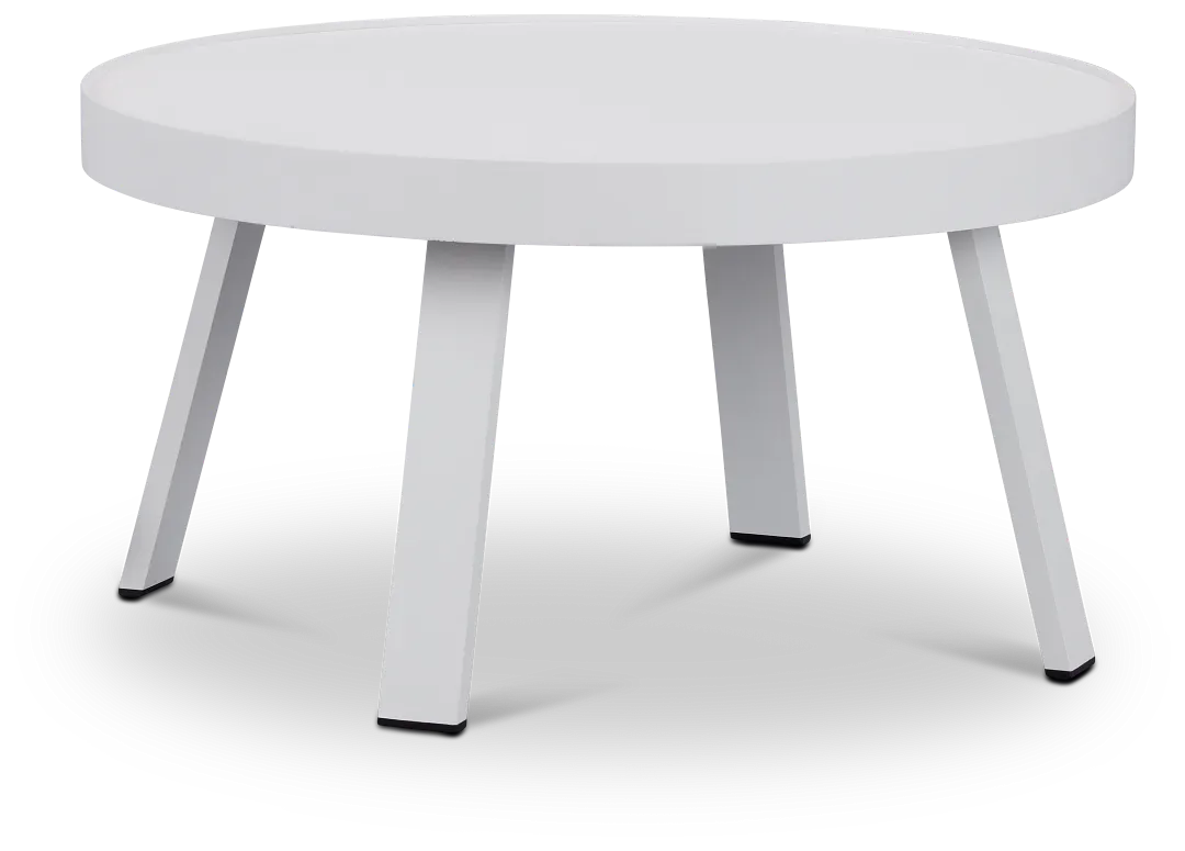 Tortuga White Large End Table