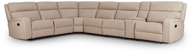 Rhett Taupe Micro Large Two-arm Manually Reclining Sectional