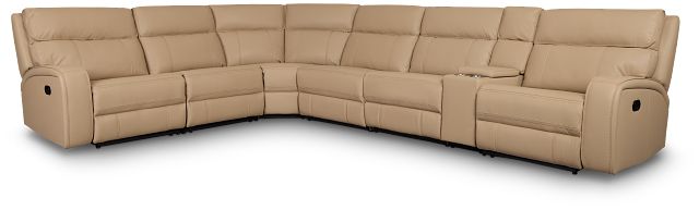 Rhett Taupe Micro Large Two-arm Manually Reclining Sectional