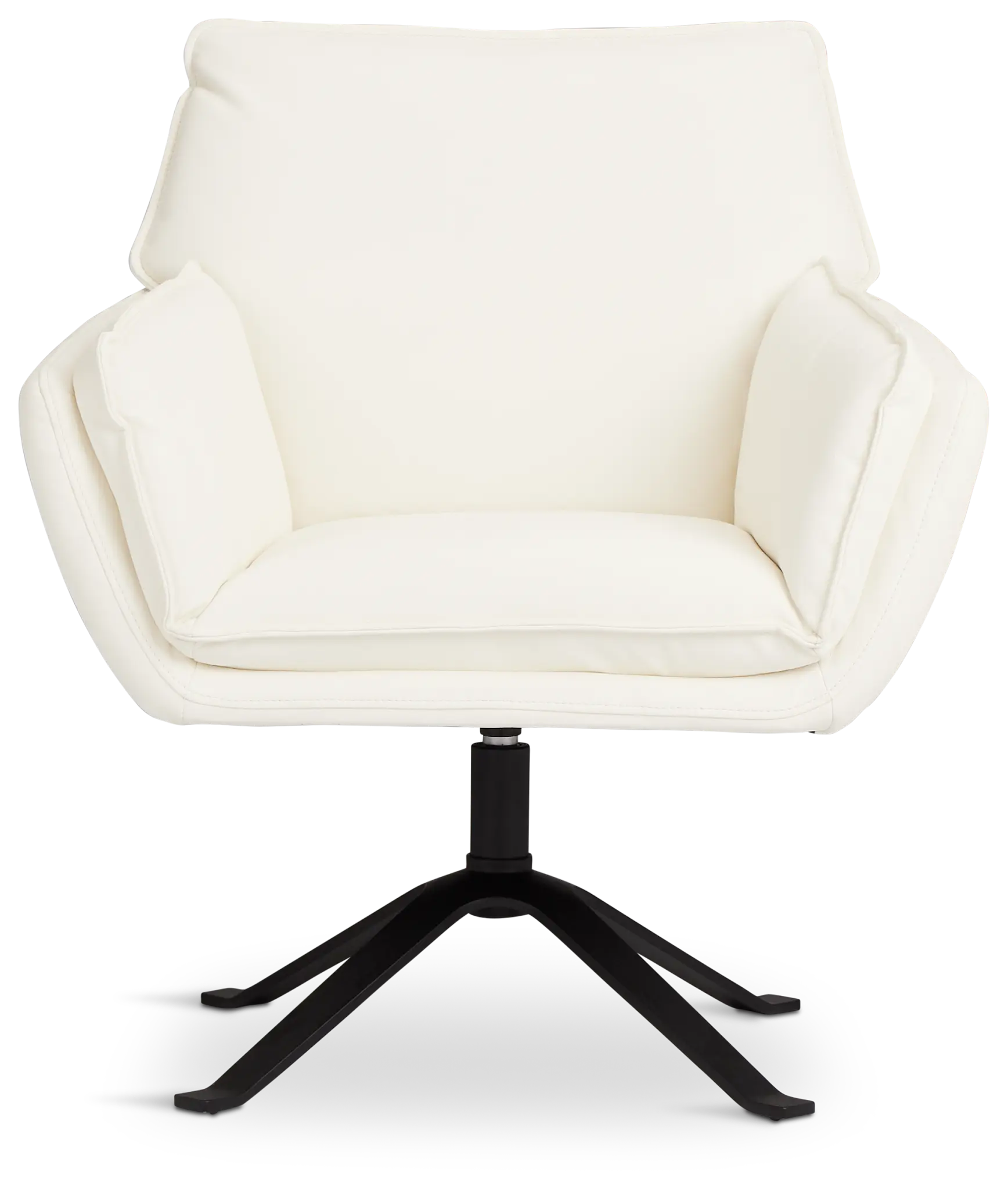 Farley White Micro Swivel Accent Chair Farley White Micro Swivel Accent Chair