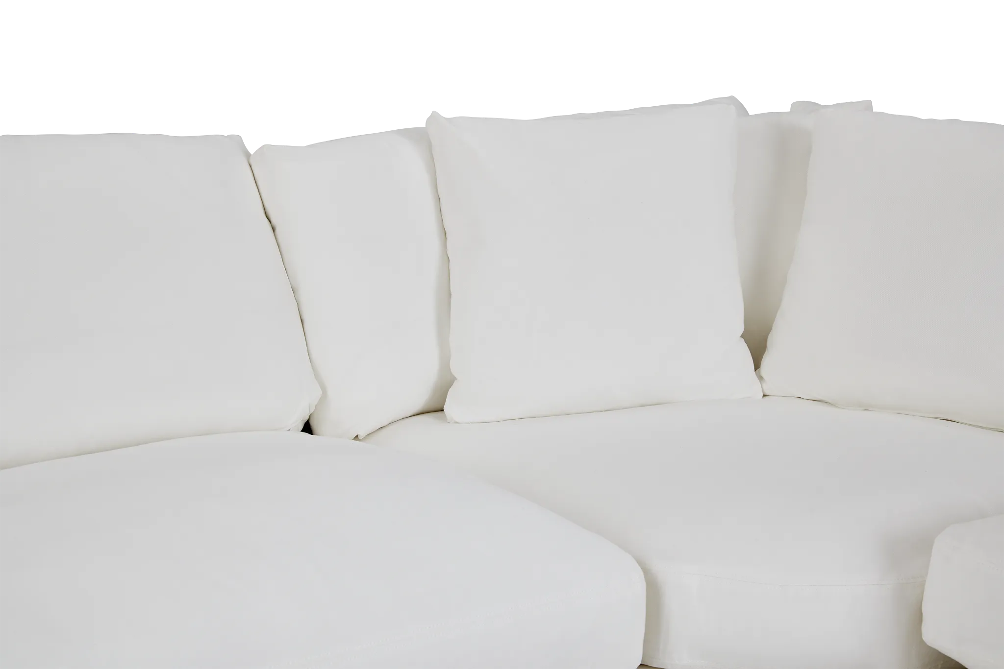 Delilah White Fabric Large Two-arm Sectional