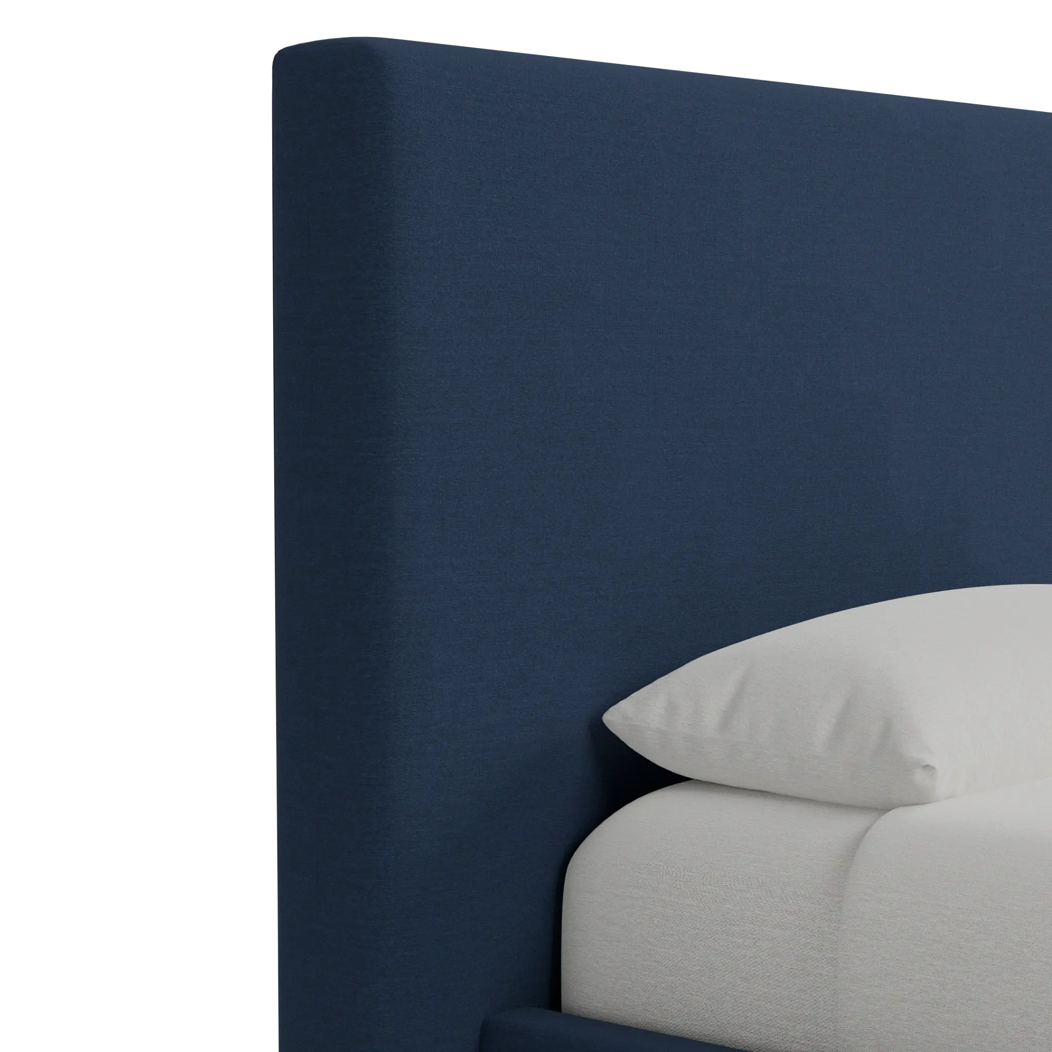 Grayton Peyton Dark Blue 54" Upholstered Platform Bed Grayton Peyton Dark Blue 54" Upholstered Platform Bed