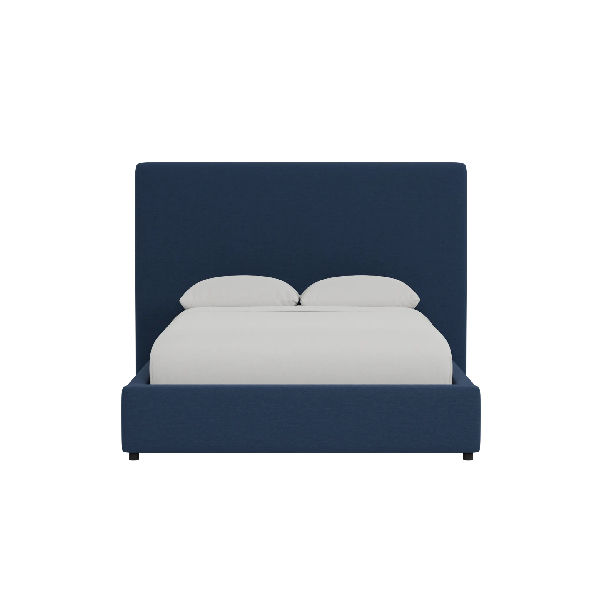 Grayton Peyton Dark Blue 54" Upholstered Platform Bed