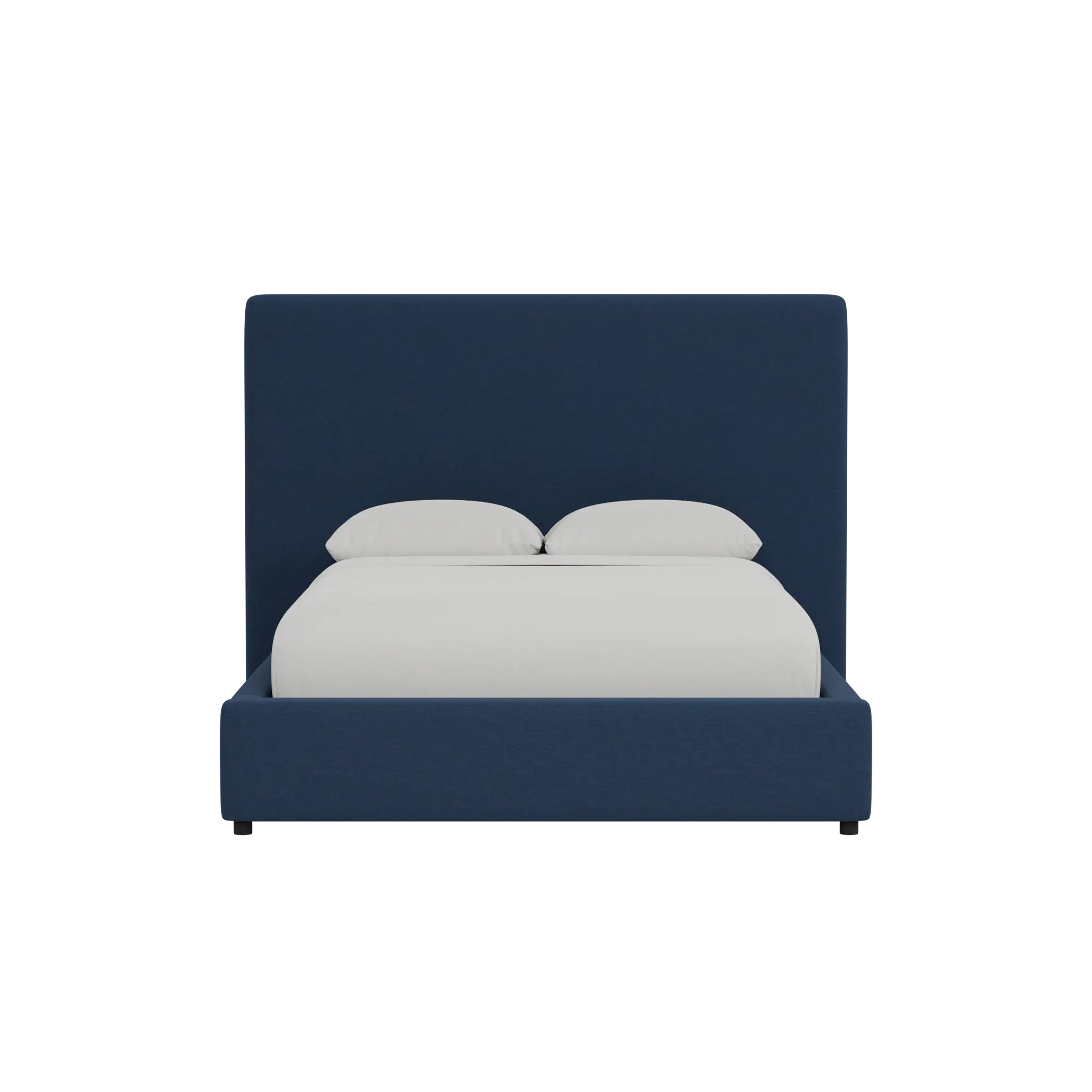 Grayton Peyton Dark Blue 54" Upholstered Platform Bed Grayton Peyton Dark Blue 54" Upholstered Platform Bed