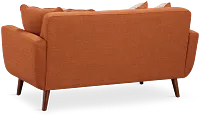 Raya Orange Fabric Loveseat