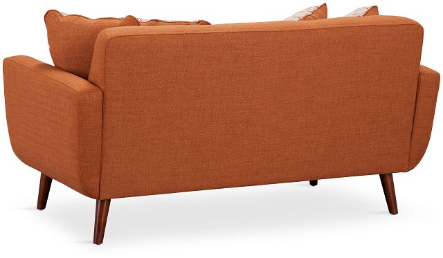 Raya Orange Fabric Loveseat