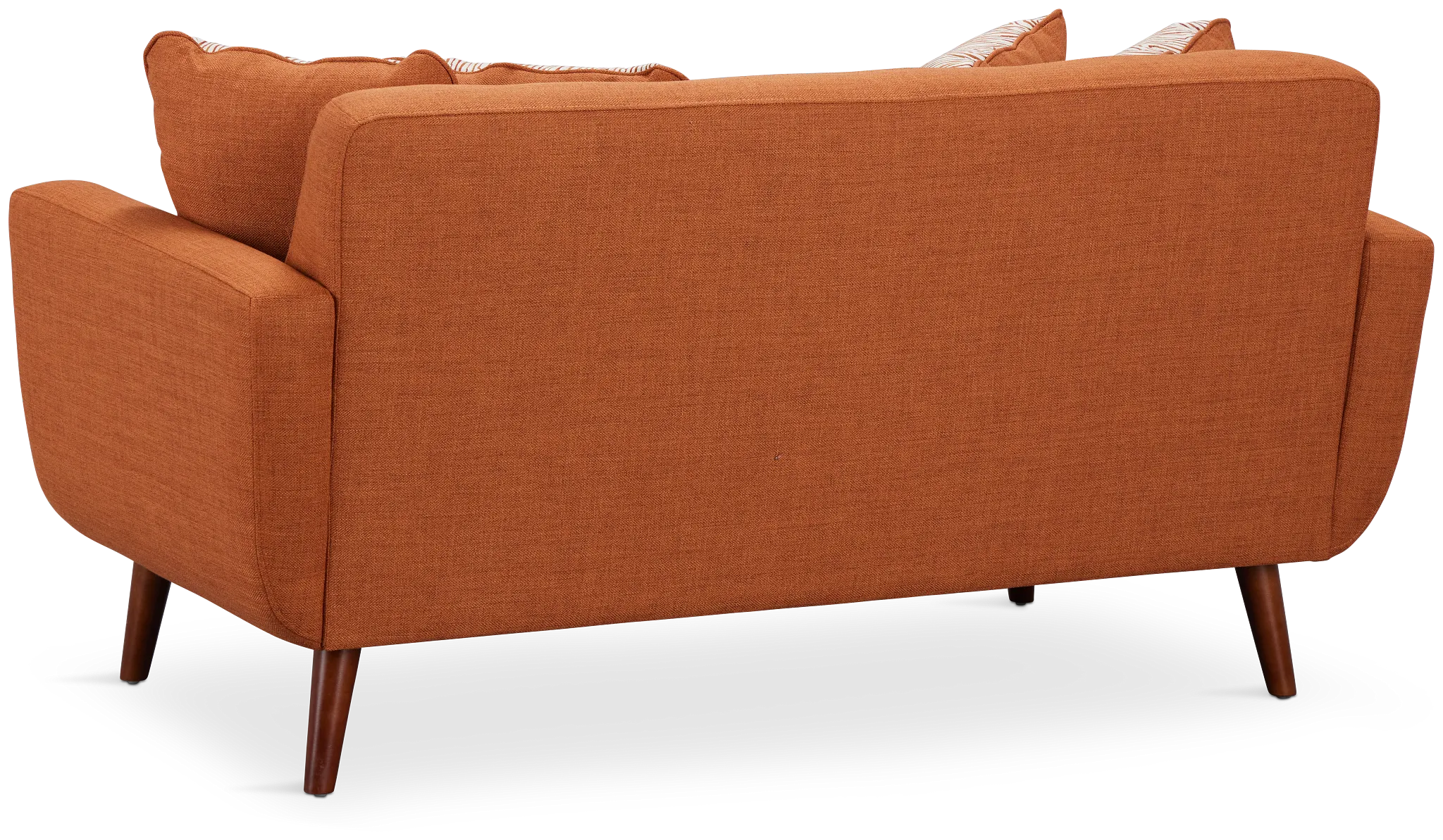 Raya Orange Fabric Loveseat