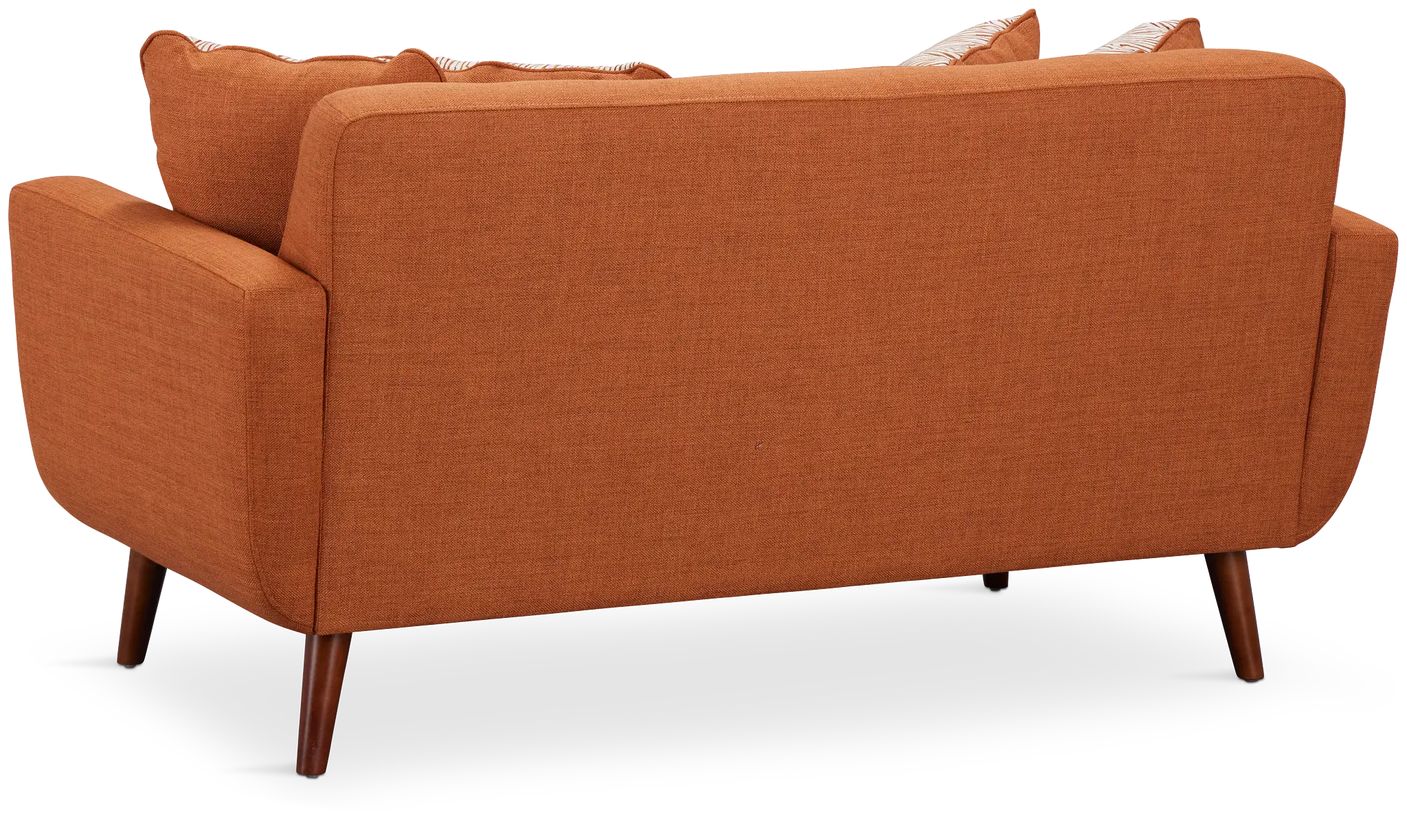 Raya Orange Fabric Loveseat Raya Orange Fabric Loveseat