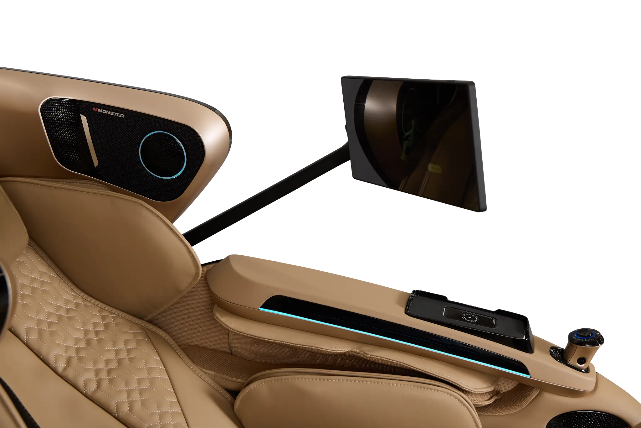Quantum Light Beige Micro Massage Chair Quantum Light Beige Micro Massage Chair