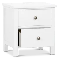 Charleston White 2-drawer Nightstand