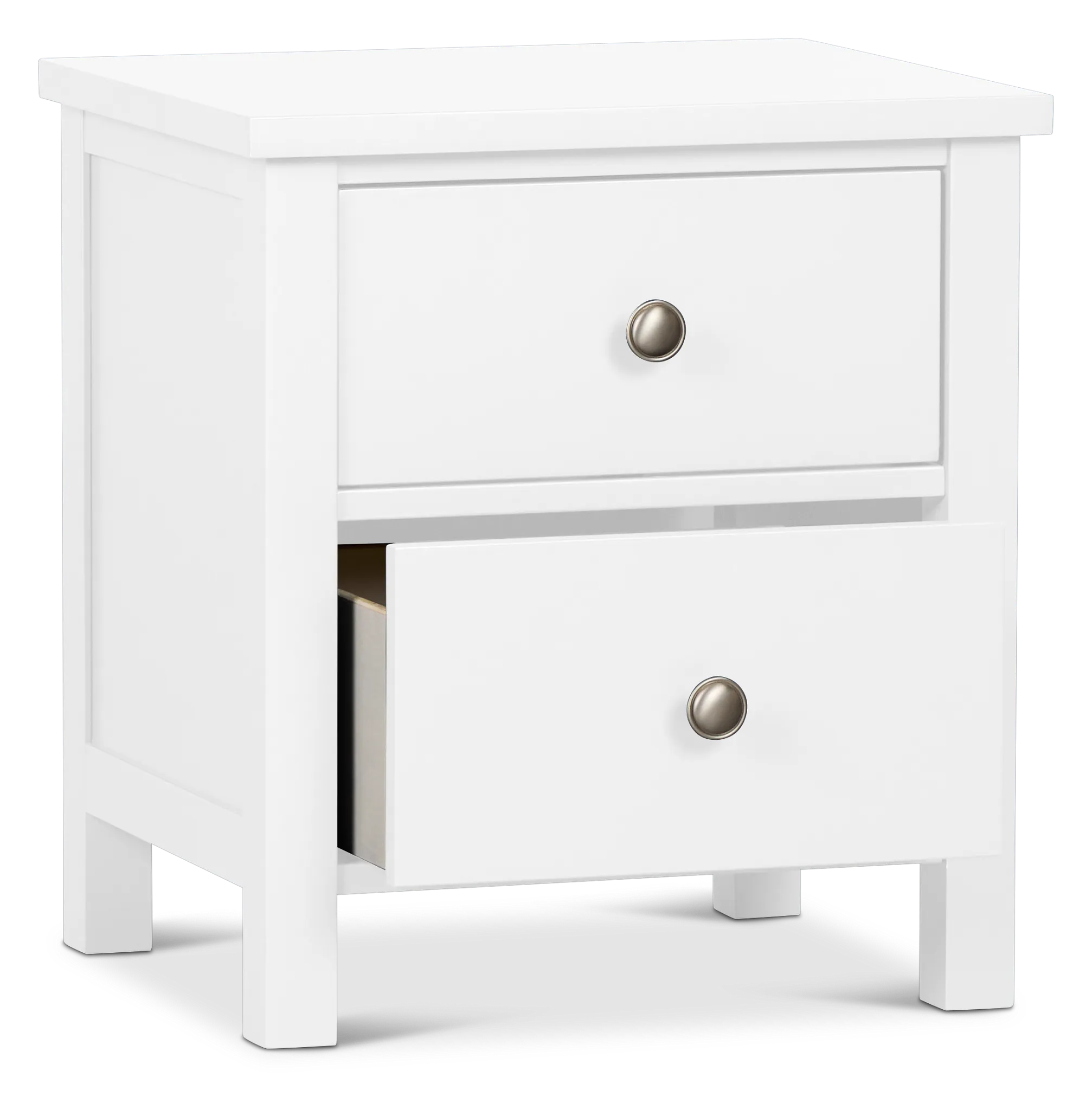 Charleston White 2-drawer Nightstand