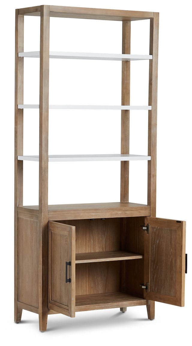 Nantucket Two-tone Door Bookcase