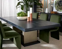 Heron Dark Green Fabric Upholstered Side Chair
