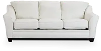 Avery White Fabric Sofa