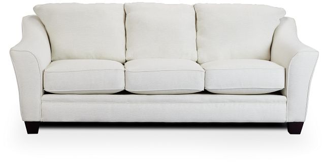 Avery White Fabric Sofa