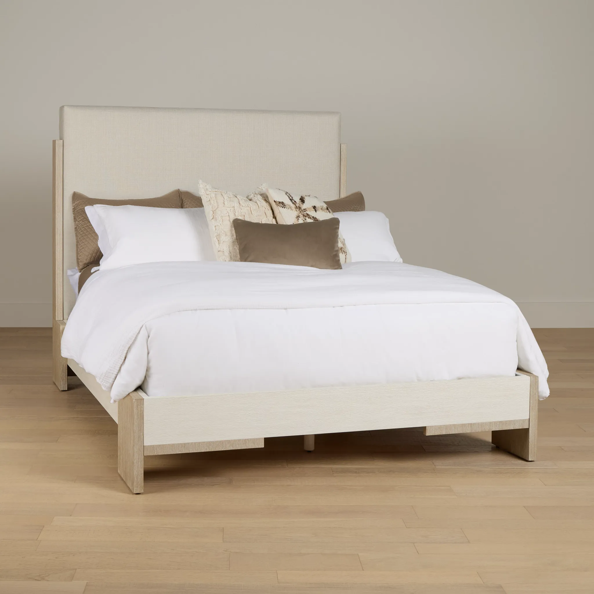 Miramar Light Tone Uph Panel Bed