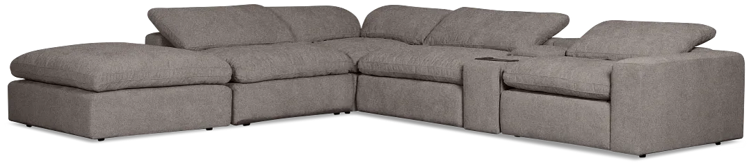 Drift Dark Gray Fabric Large Left Bumper Power Reclining Sectional