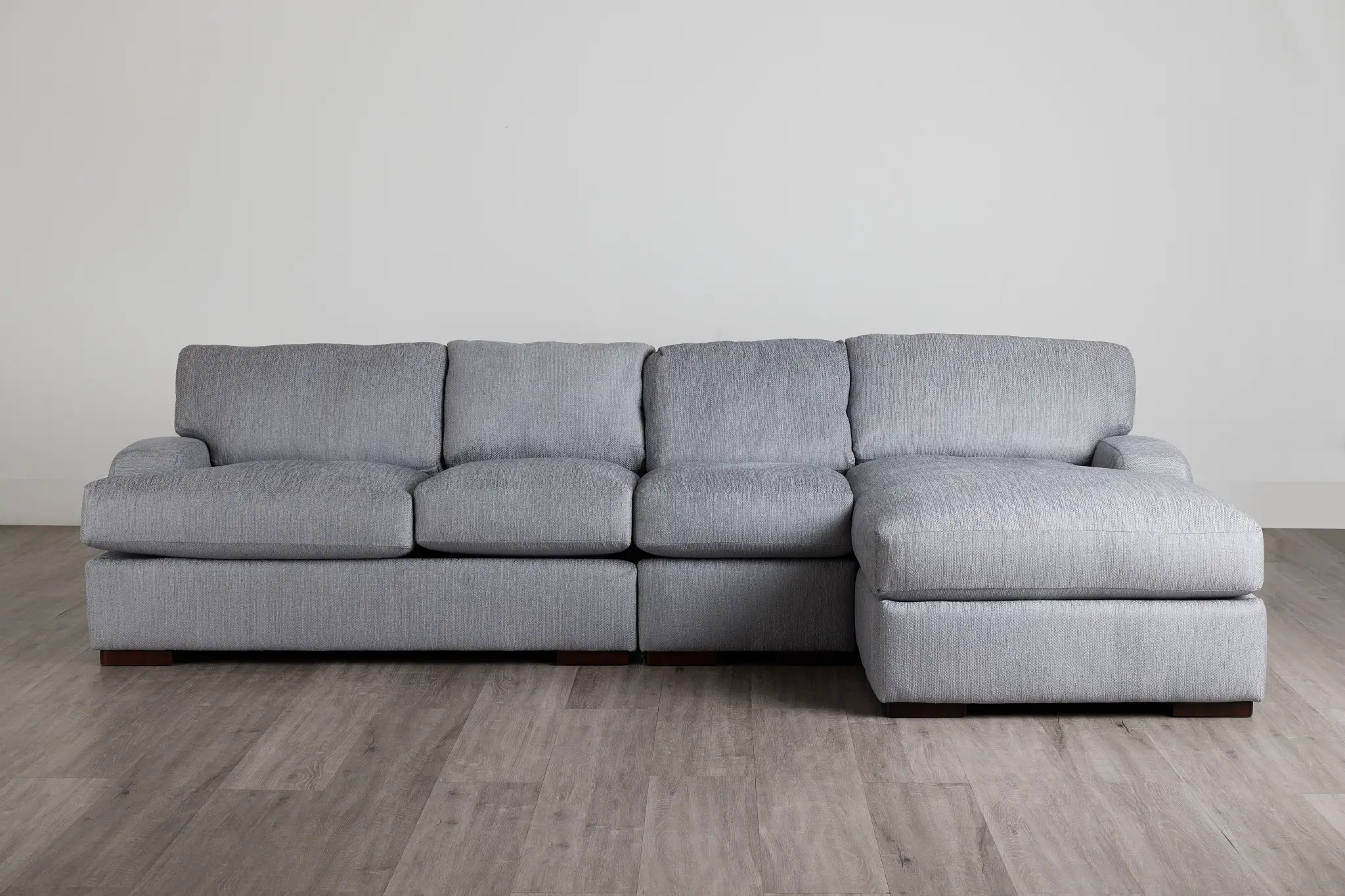 Alpha Light Gray Fabric Small Right Chaise Sectional Alpha Light Gray Fabric Small Right Chaise Sectional
