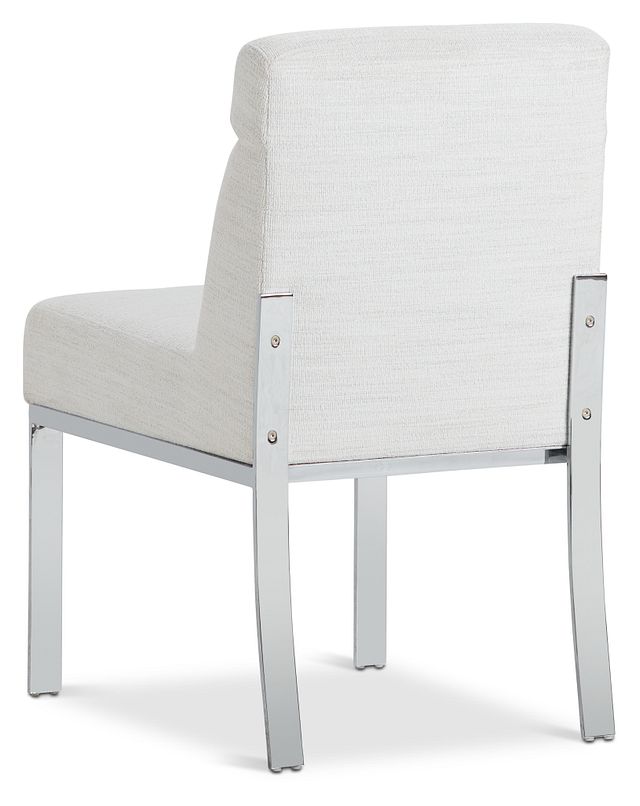 Ocean Drive White Metal Upholstered Side Chair (4)