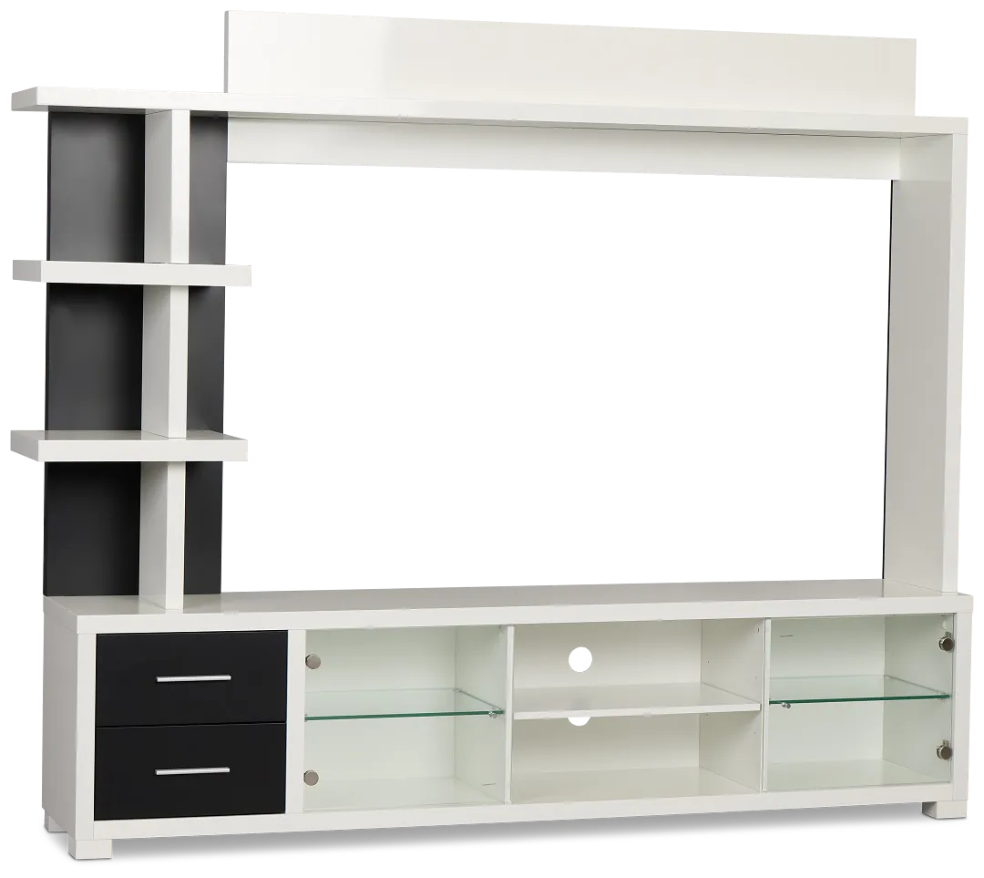 Doral White Entertainment Wall