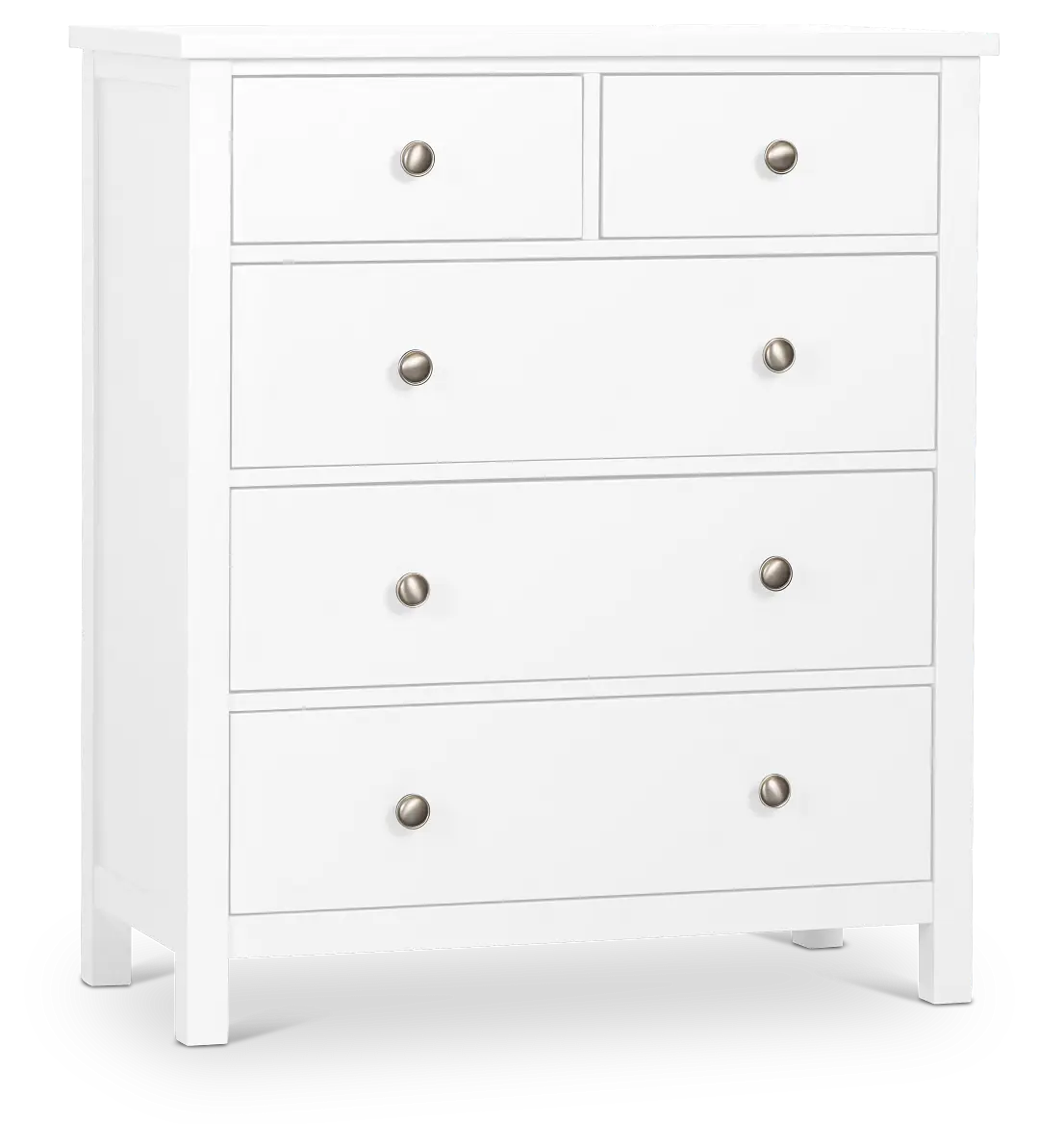 Charleston White 5-drawer Chest Charleston White 5-drawer Chest