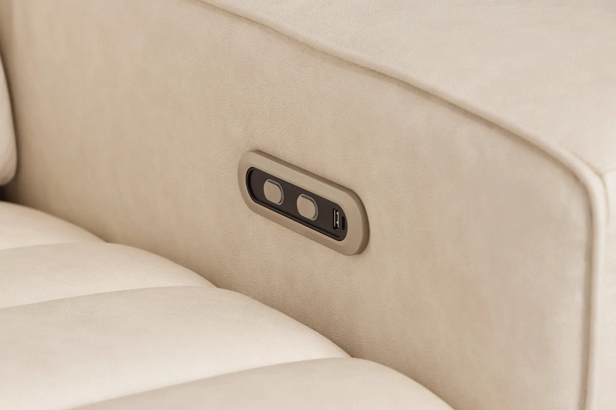 Sawyer Ivory Micro Small Triple Power Reclining Two-arm Sectional Sawyer Ivory Micro Small Triple Power Reclining Two-arm Sectional