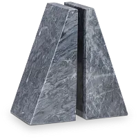 Ludo Black Marble Bookends