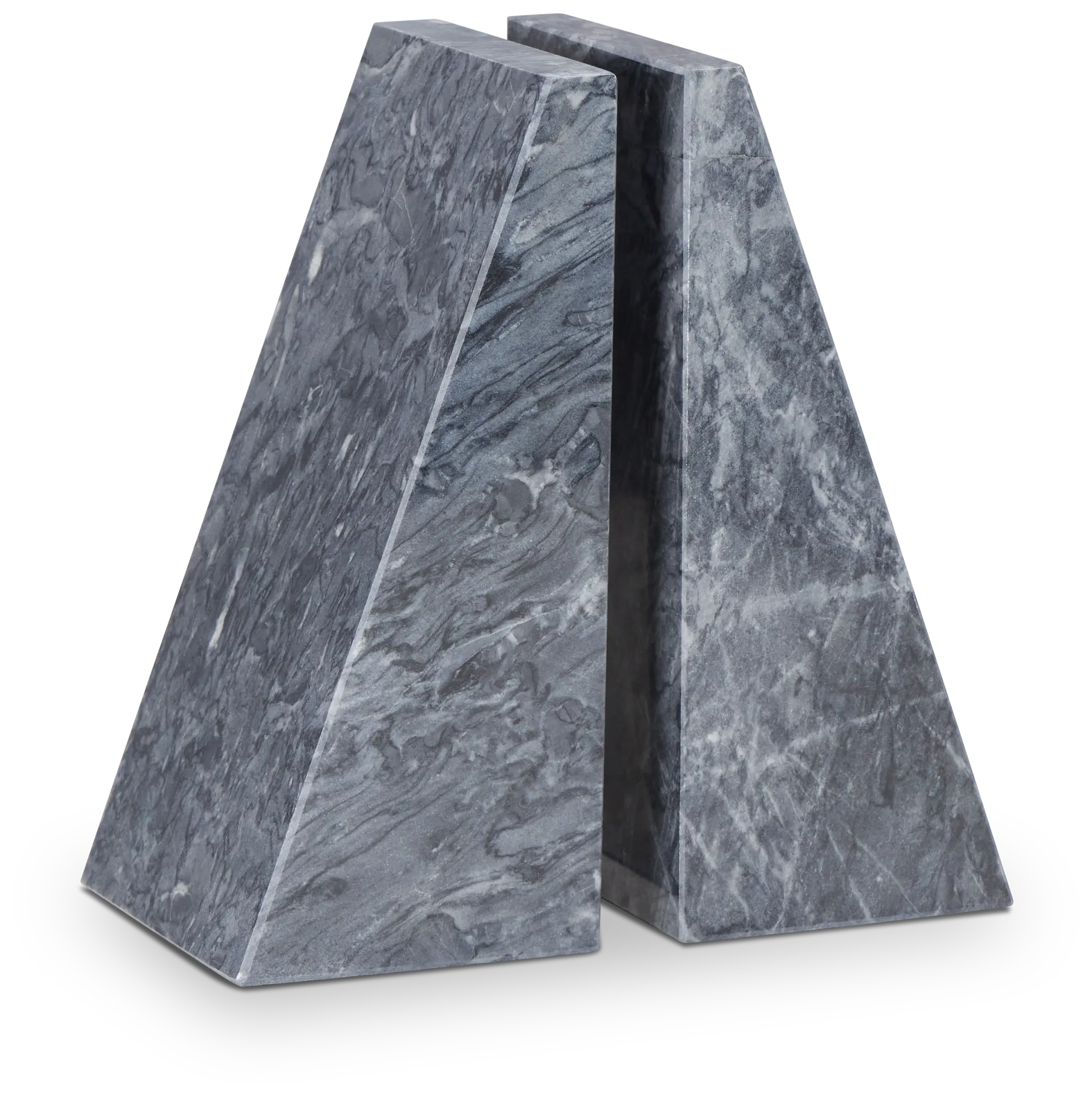 Ludo Black Marble Bookends