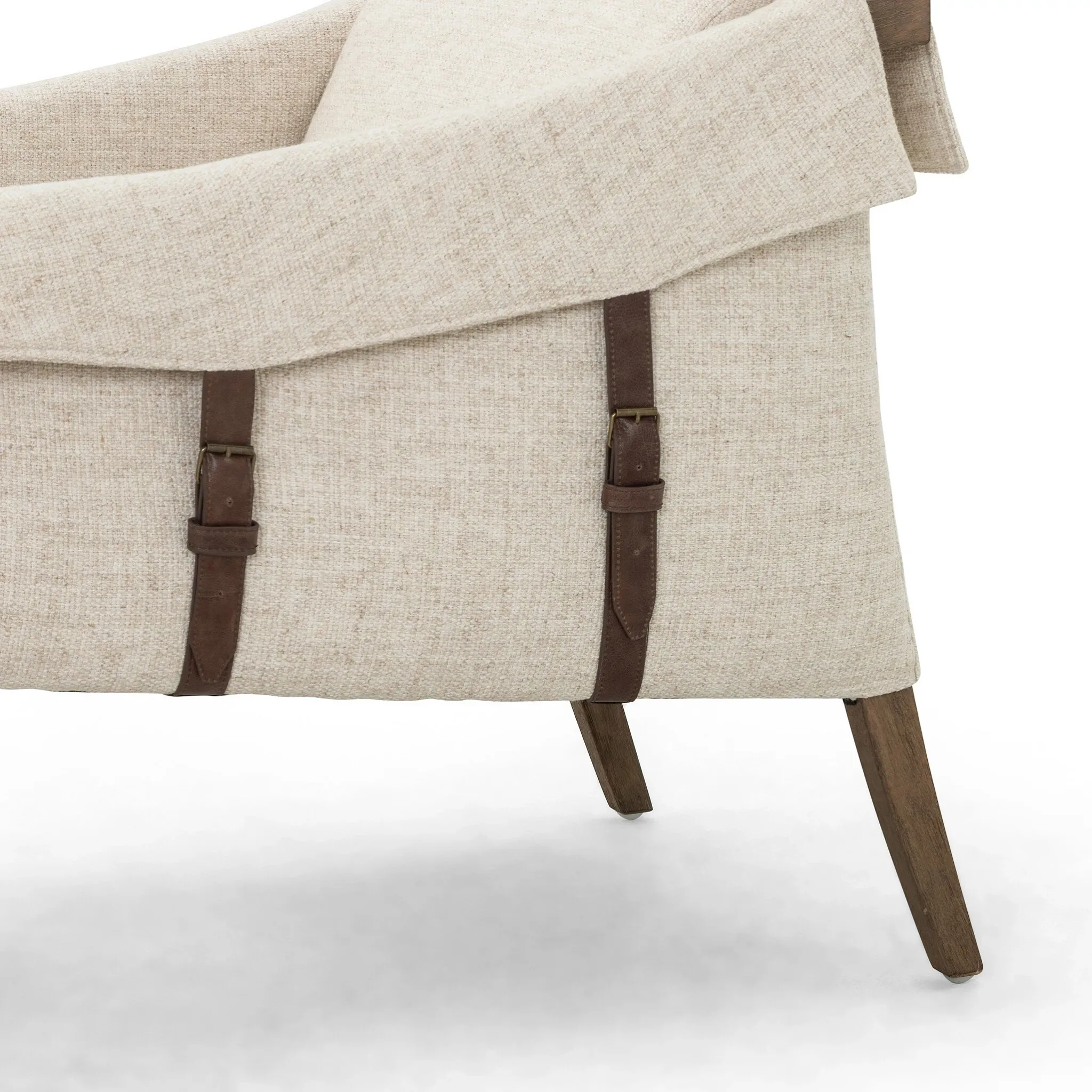 Beckner Light Beige Fabric Accent Chair