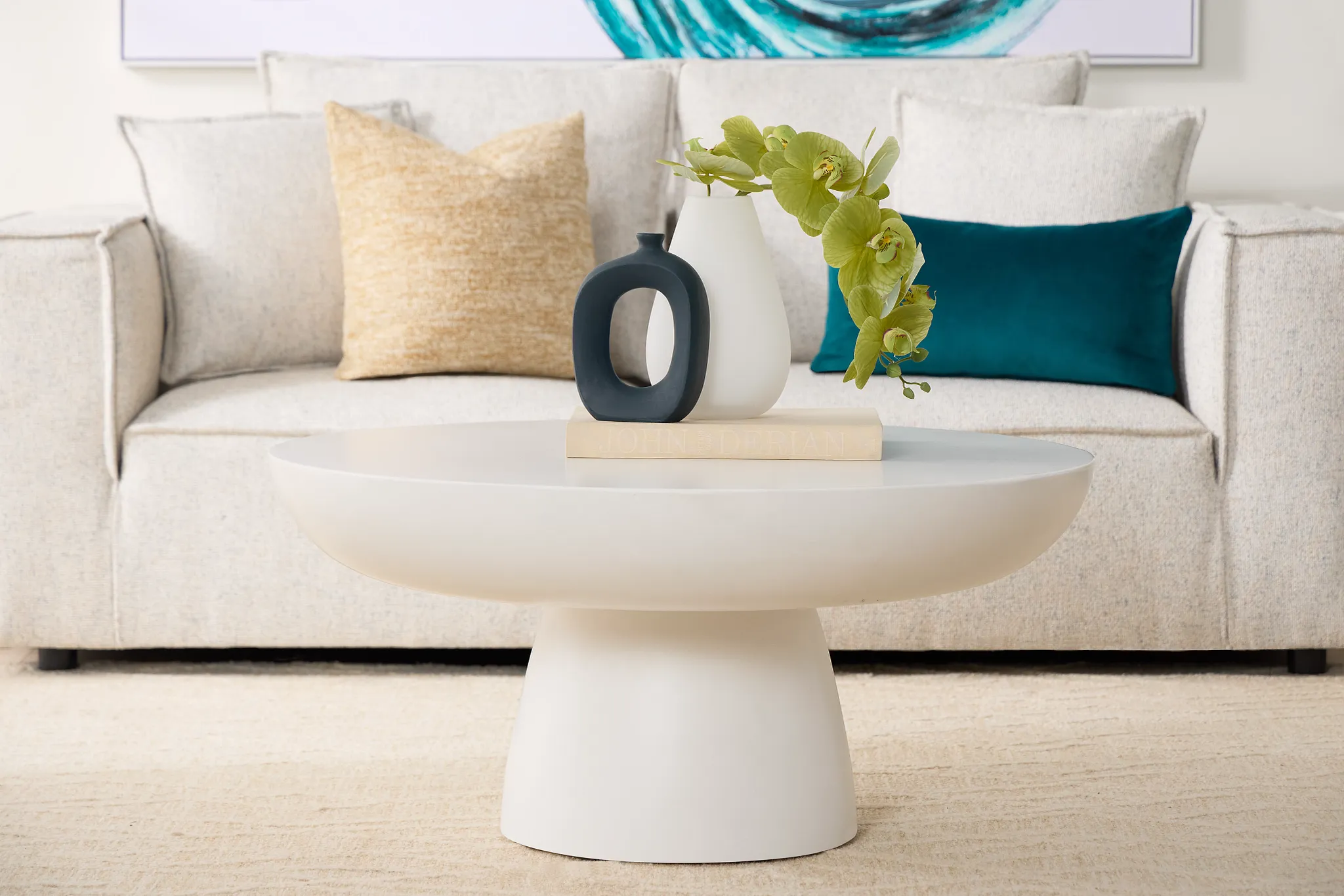 Bolton White Round Coffee Table