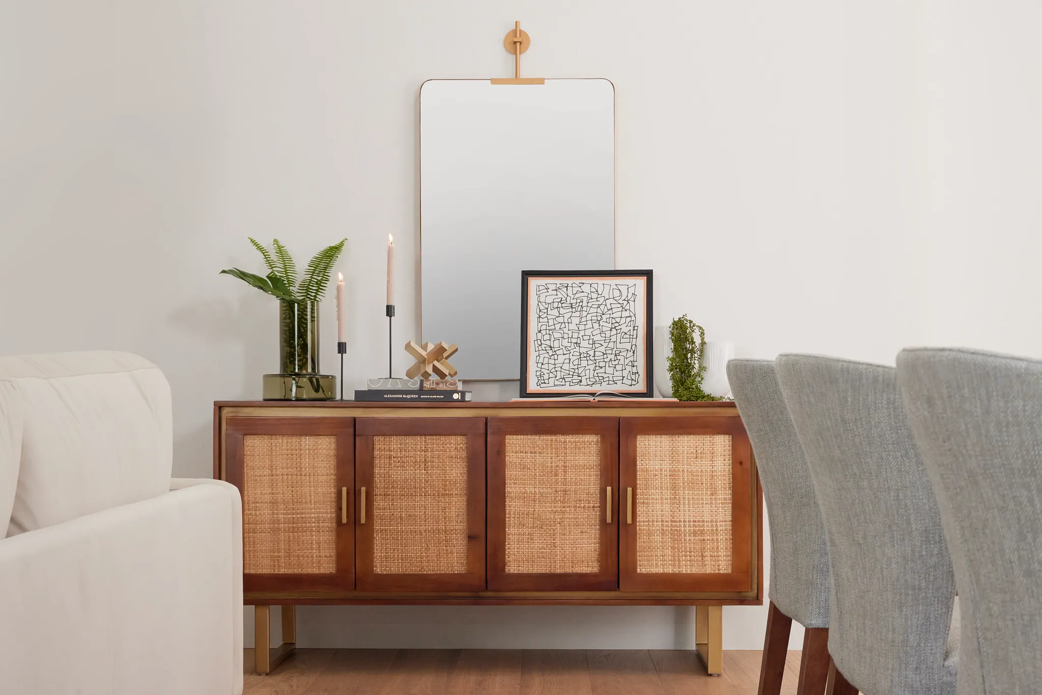 Briar Mid Tone Four-door Cabinet