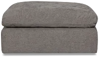 Drift Dark Gray Fabric Ottoman
