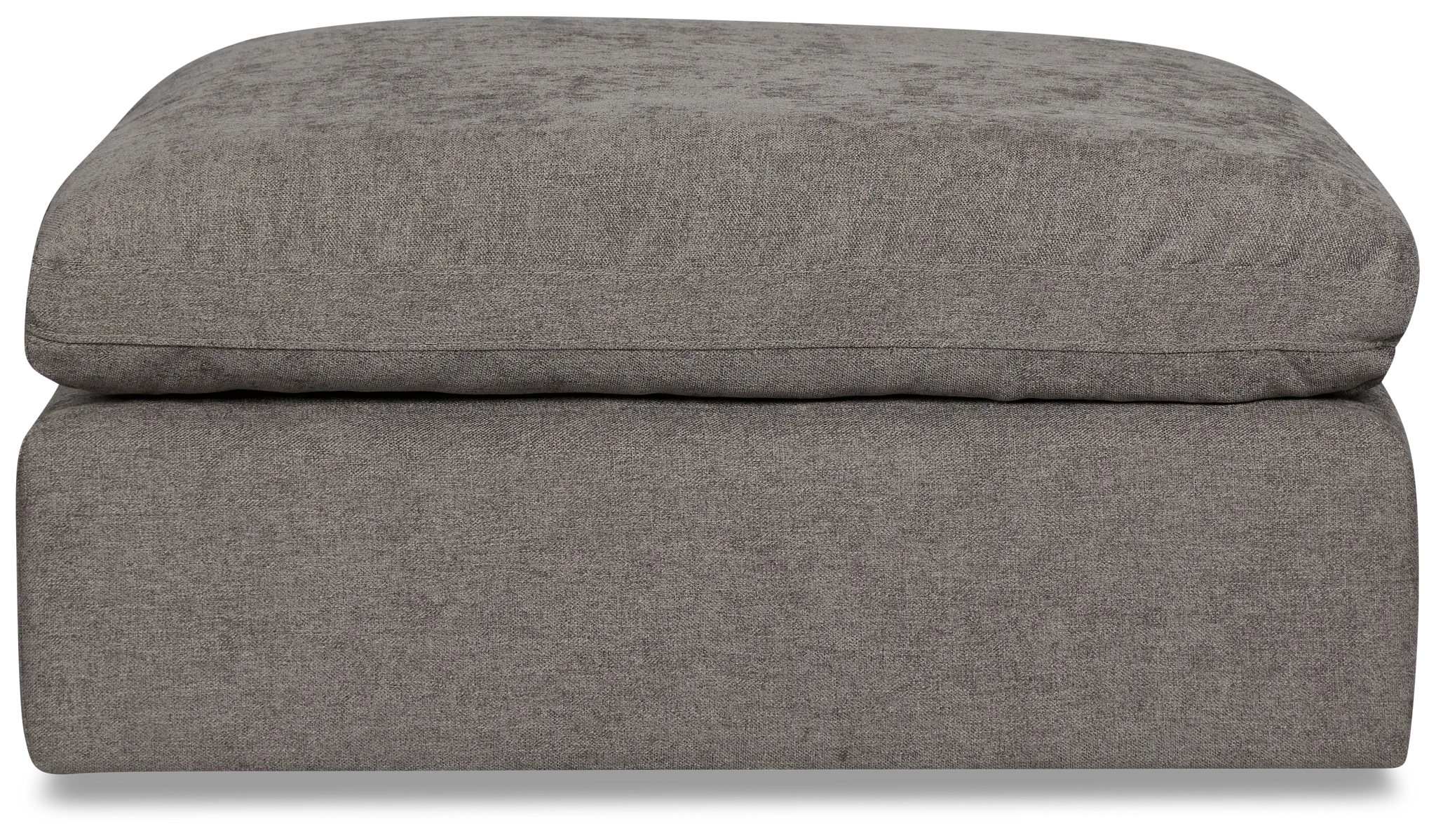 Drift Dark Gray Fabric Ottoman