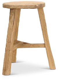 Nina Light Tone Round Accent Stool