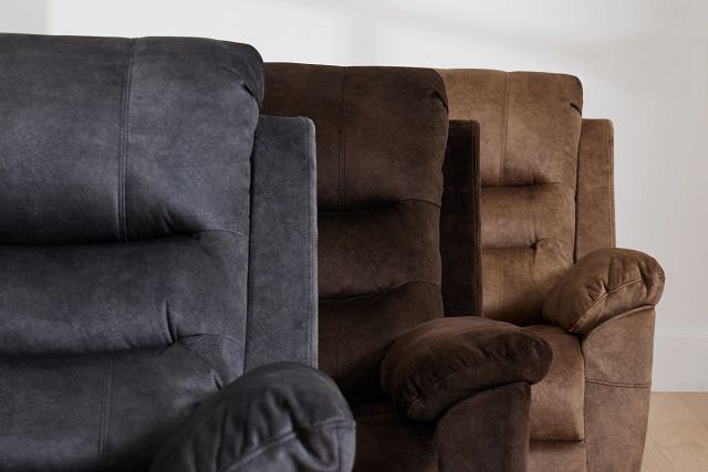 Joey Dark Taupe Micro Power Recliner