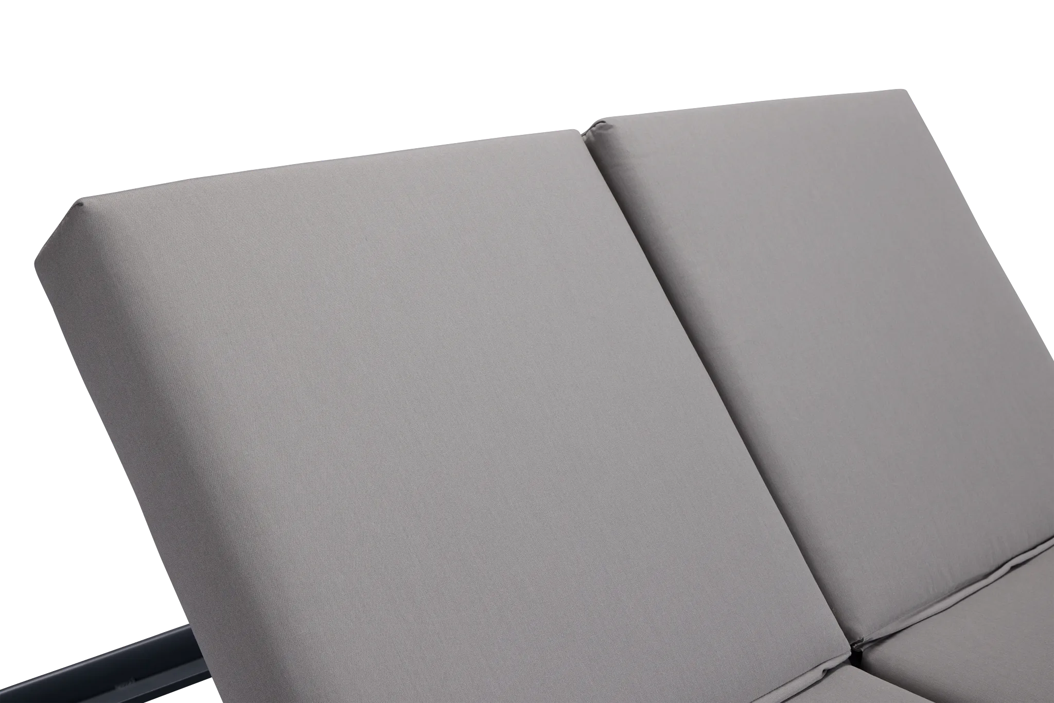 Tortuga Gray Double Cushion Chaise