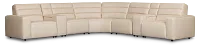 Sawyer Ivory Micro Large Dual Power Reclining Two-arm Sectional