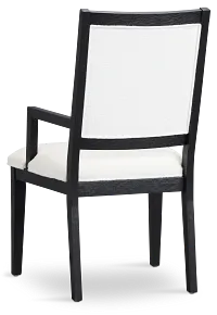 Alden Black Upholstered Arm Chair